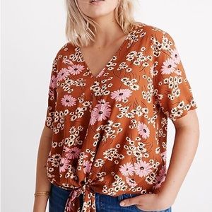 Madewell Novel Tie Front Top